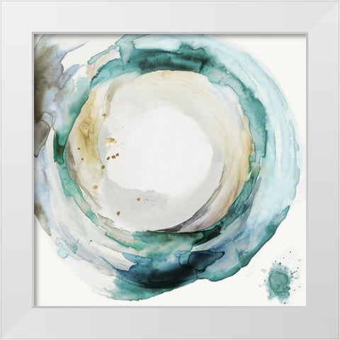 Waters Rings  White Modern Wood Framed Art Print by PI Studio