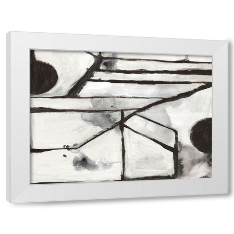 Ancient Pathways I White Modern Wood Framed Art Print by PI Studio