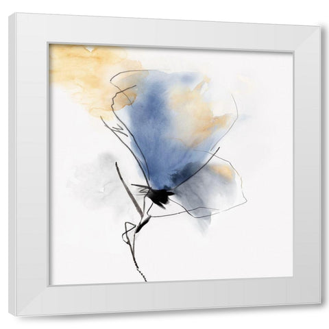 Petals Soft Touch I White Modern Wood Framed Art Print by PI Studio