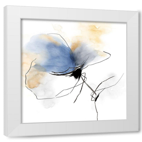 Petals Soft Touch II White Modern Wood Framed Art Print by PI Studio