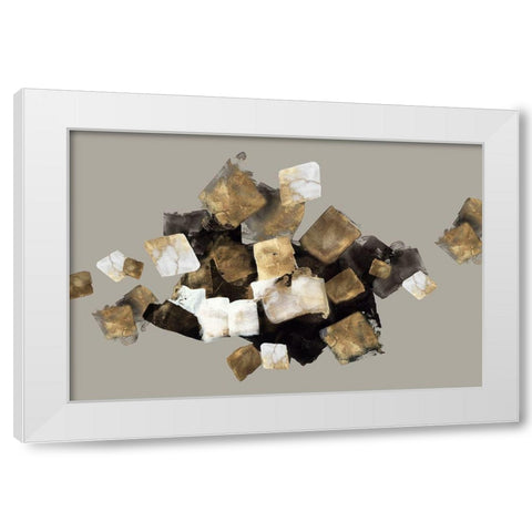 Marigolds Touch  White Modern Wood Framed Art Print by PI Studio