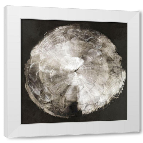 Touch of Darkened Silver  White Modern Wood Framed Art Print by PI Studio