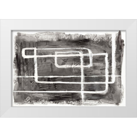 Couplet II White Modern Wood Framed Art Print by PI Studio