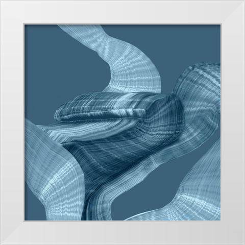 Unfolded Secret I White Modern Wood Framed Art Print by PI Studio