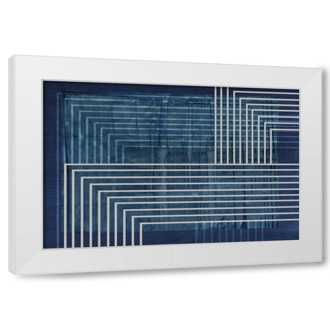 Beneath the Dark Blue Waves I White Modern Wood Framed Art Print by PI Studio