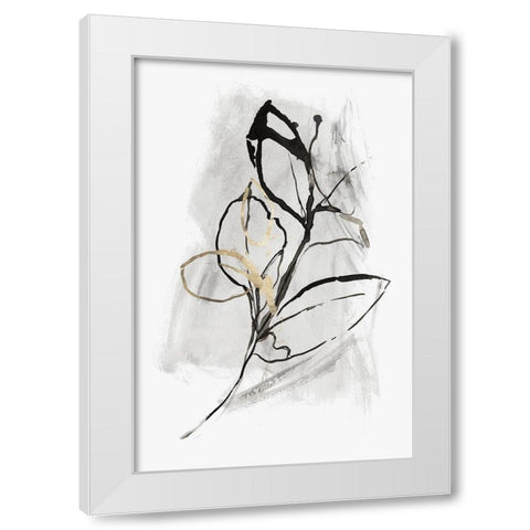 All the Leaves Are Gold I White Modern Wood Framed Art Print by PI Studio