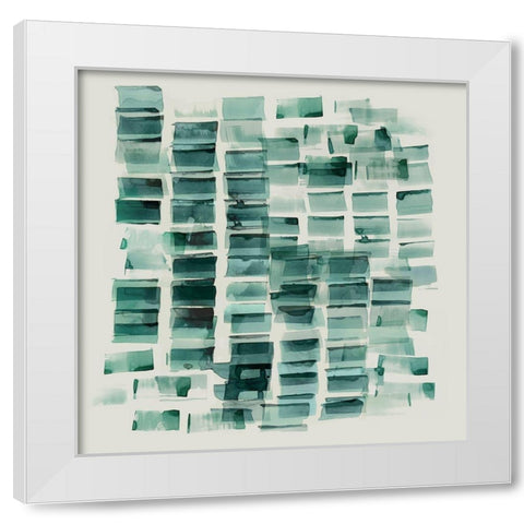 Sea Glass I White Modern Wood Framed Art Print by PI Studio
