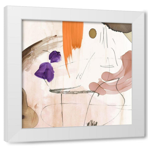 Velvet At Dusk I White Modern Wood Framed Art Print by PI Studio