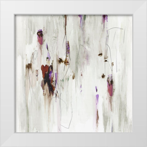 Violets in Spring White Modern Wood Framed Art Print by PI Studio