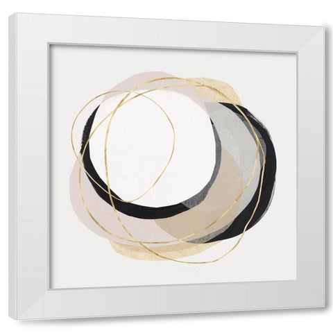 Ring of Gold I  White Modern Wood Framed Art Print by PI Studio