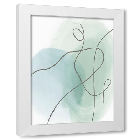 Follow Green I  White Modern Wood Framed Art Print by PI Studio