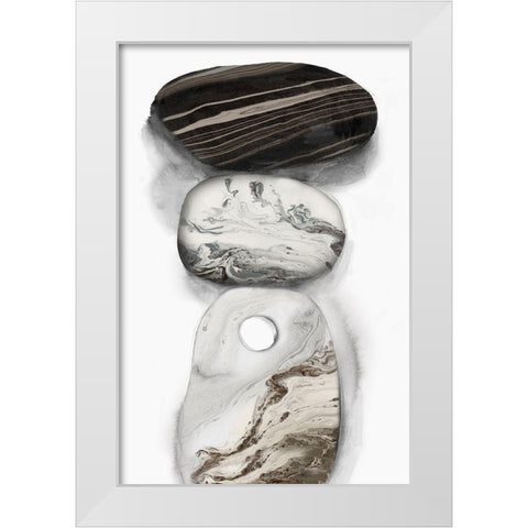 Majestic Rocks I  White Modern Wood Framed Art Print by PI Studio