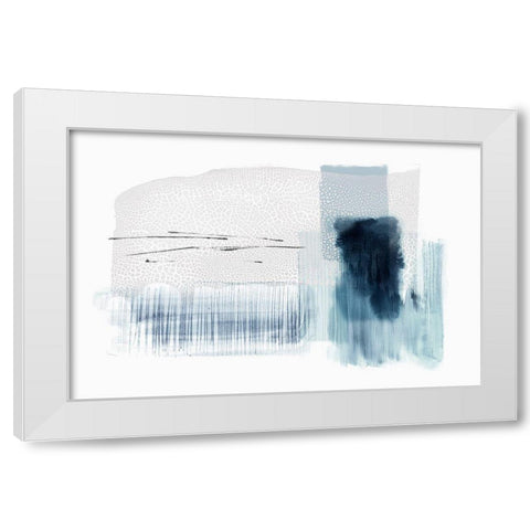 Sheets of Blue I  White Modern Wood Framed Art Print by PI Studio