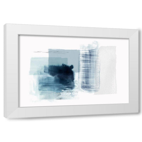 Sheets of Blue II White Modern Wood Framed Art Print by PI Studio