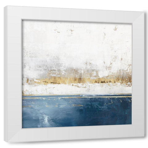 Golden Horizon II White Modern Wood Framed Art Print by PI Studio