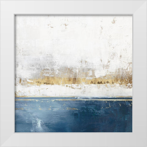 Golden Horizon II White Modern Wood Framed Art Print by PI Studio