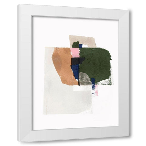 Patchwork Pieces I  White Modern Wood Framed Art Print by PI Studio