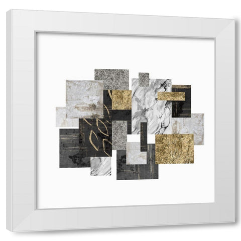 Building Blocks II White Modern Wood Framed Art Print by PI Studio