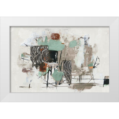 Lyrical  White Modern Wood Framed Art Print by PI Studio