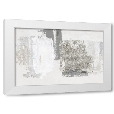 Silver Slate  White Modern Wood Framed Art Print by PI Studio