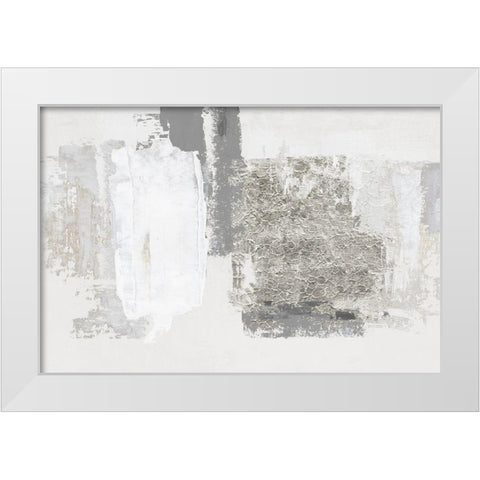 Silver Slate  White Modern Wood Framed Art Print by PI Studio