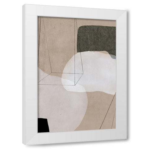 Transparent II White Modern Wood Framed Art Print by PI Studio