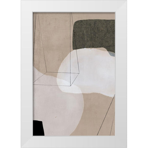 Transparent II White Modern Wood Framed Art Print by PI Studio