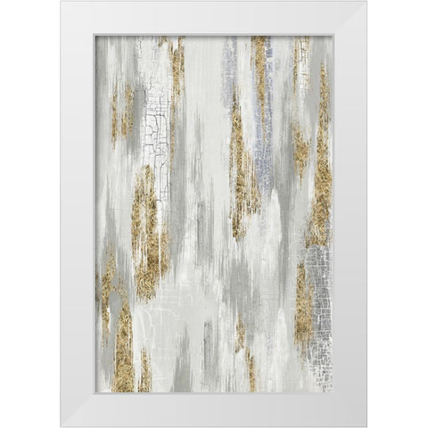 Flooding Gold II White Modern Wood Framed Art Print by PI Studio