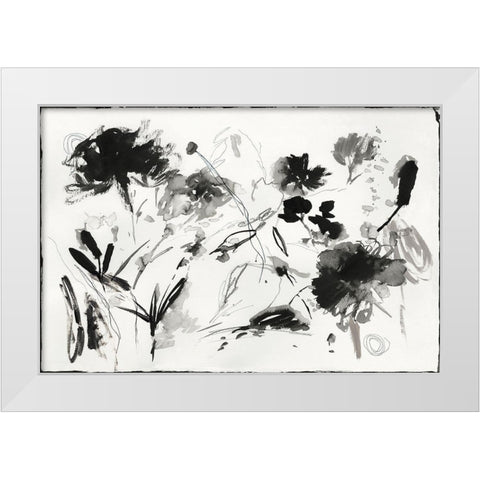 Blooming Florals  White Modern Wood Framed Art Print by PI Studio
