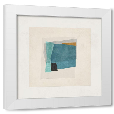 Square Form I  White Modern Wood Framed Art Print by PI Studio