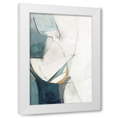 Merging I  White Modern Wood Framed Art Print by PI Studio