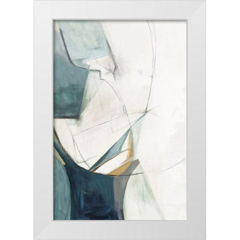 Merging I  White Modern Wood Framed Art Print by PI Studio