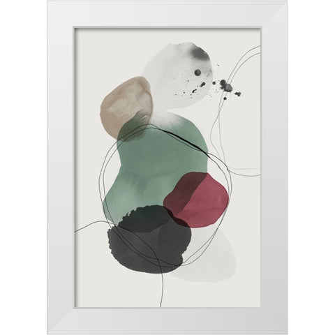 Kachi II White Modern Wood Framed Art Print by PI Studio