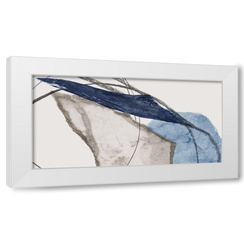 Flowing Togther  White Modern Wood Framed Art Print by PI Studio