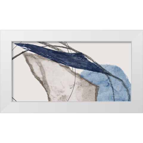 Flowing Togther  White Modern Wood Framed Art Print by PI Studio