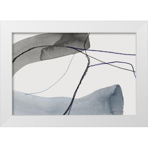 Wrapped I White Modern Wood Framed Art Print by PI Studio