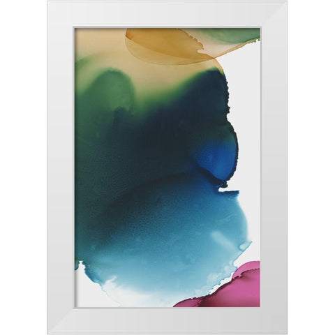 Rainbow Luster II  White Modern Wood Framed Art Print by PI Studio
