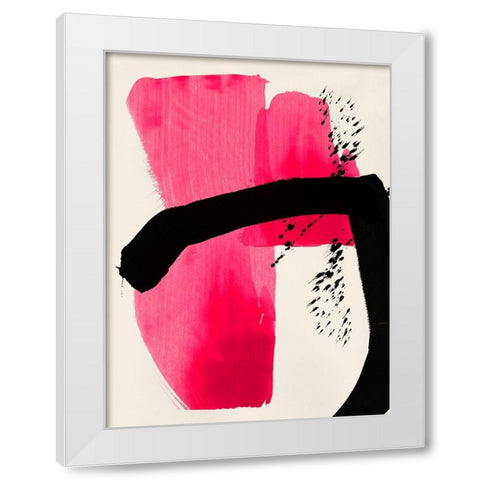 Bright Strokes II White Modern Wood Framed Art Print by PI Studio