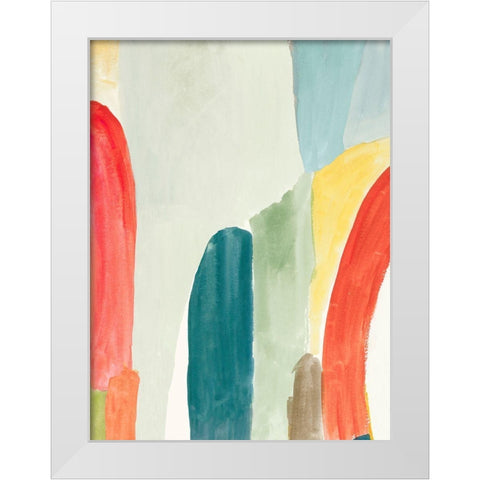 Colour Arch II White Modern Wood Framed Art Print by PI Studio