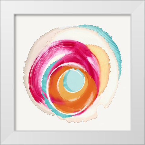 Bright Layers  White Modern Wood Framed Art Print by PI Studio