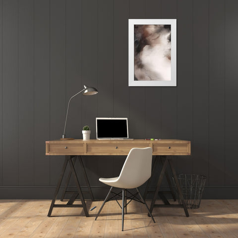 London Smoke  White Modern Wood Framed Art Print by PI Studio