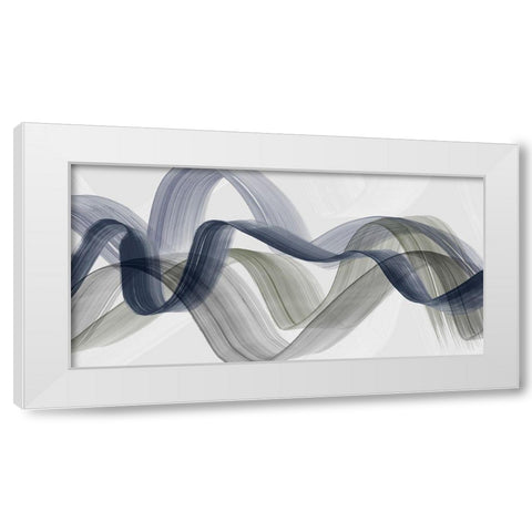 Bending Curves II White Modern Wood Framed Art Print by PI Studio