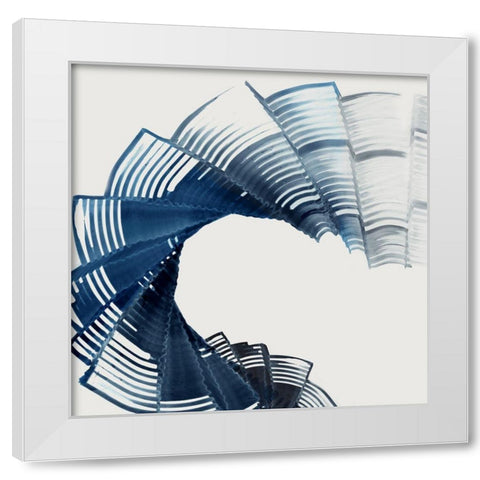 Fabric Folds  White Modern Wood Framed Art Print by PI Studio