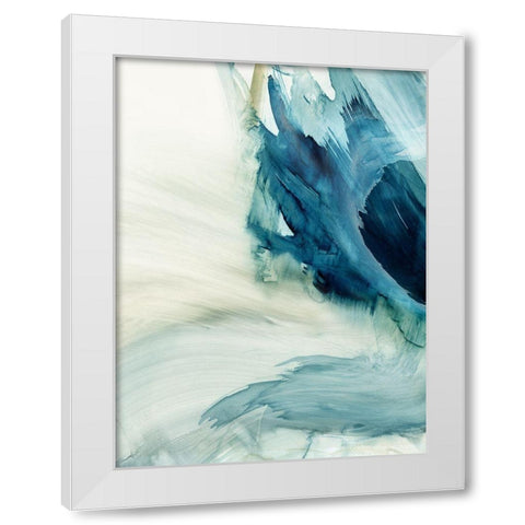 Blue Implosion I  White Modern Wood Framed Art Print by PI Studio