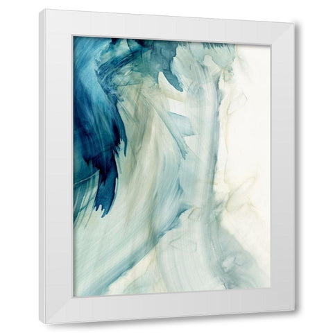 Blue Implosion II  White Modern Wood Framed Art Print by PI Studio