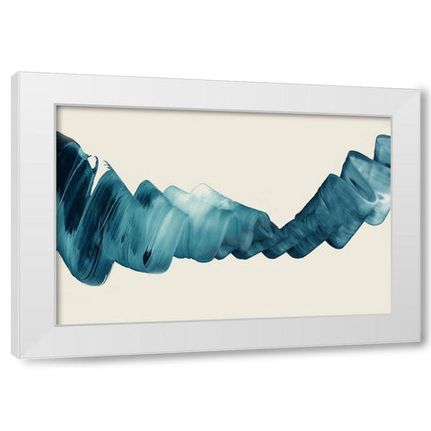 Onde White Modern Wood Framed Art Print by PI Studio