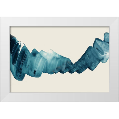 Onde White Modern Wood Framed Art Print by PI Studio