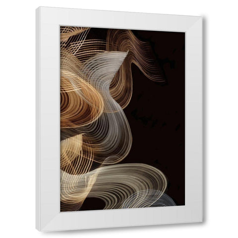 Smokey Lines White Modern Wood Framed Art Print by PI Studio