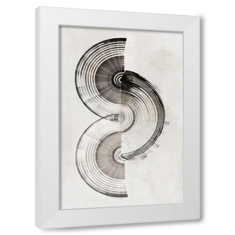 Sophisticatted Lines II White Modern Wood Framed Art Print by PI Studio