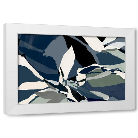 Blue Tropical Daydream  White Modern Wood Framed Art Print by PI Studio